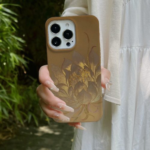 Chinoiserie GoldenLotusBloomPrintedPhoneCase6