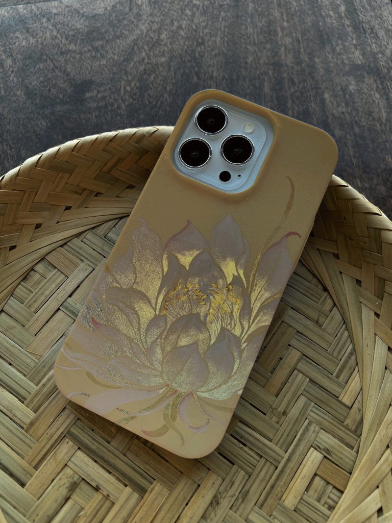 Chinoiserie GoldenLotusBloomPrintedPhoneCase7