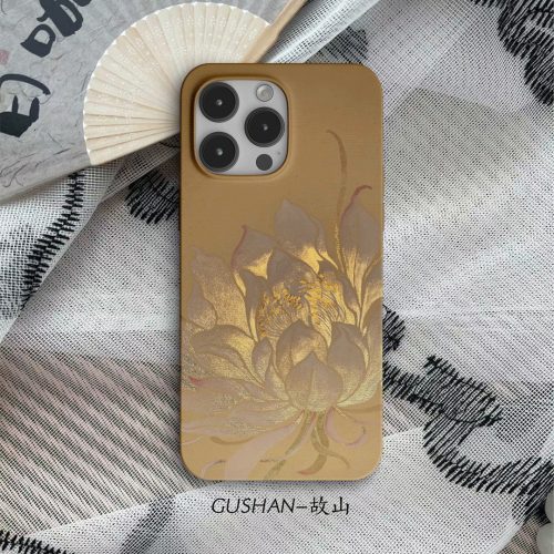 Chinoiserie GoldenLotusBloomPrintedPhoneCase8