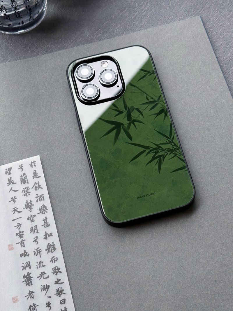 Chinoiserie GreenBambooTraditionalChinesePaintingPhoneCase6