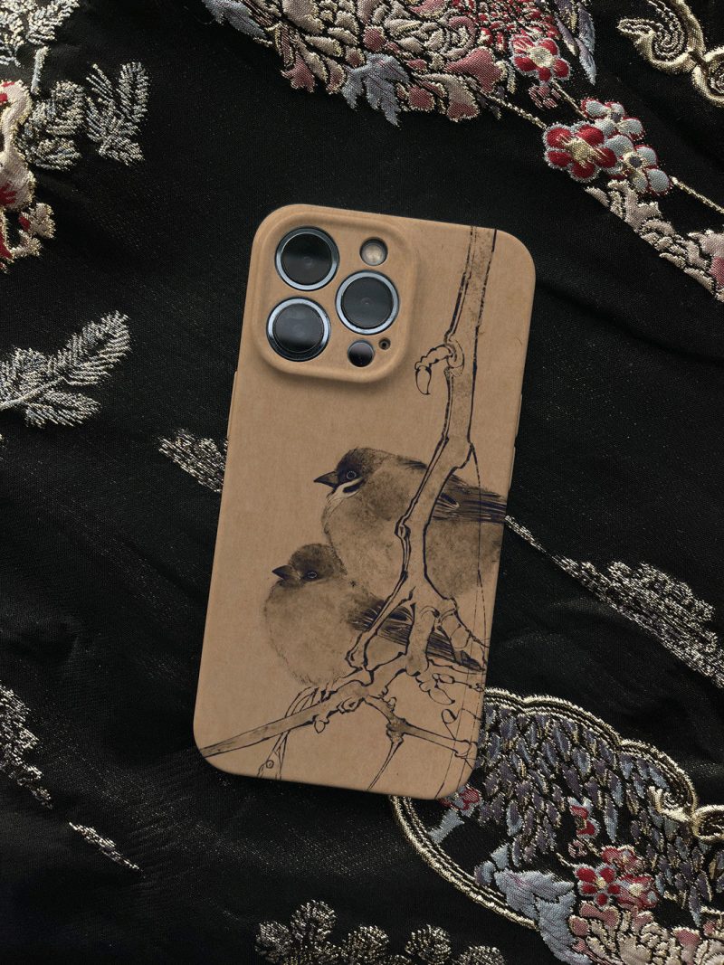 Chinoiserie HappySparrowPrintedPhoneCase2