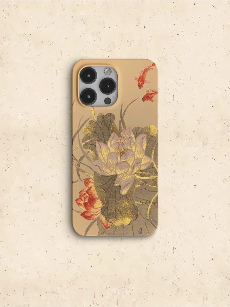 Chinoiserie LotusGoldfishPrintedPhoneCase3