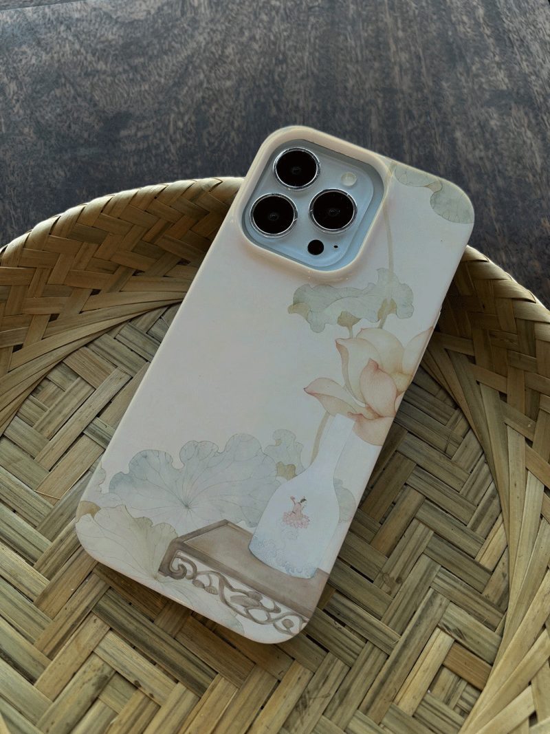 Chinoiserie LotusVasePrintedPhoneCase2