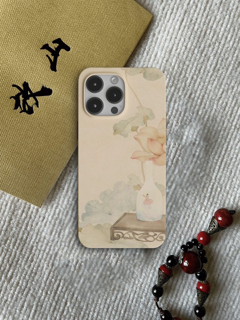 Chinoiserie LotusVasePrintedPhoneCase3