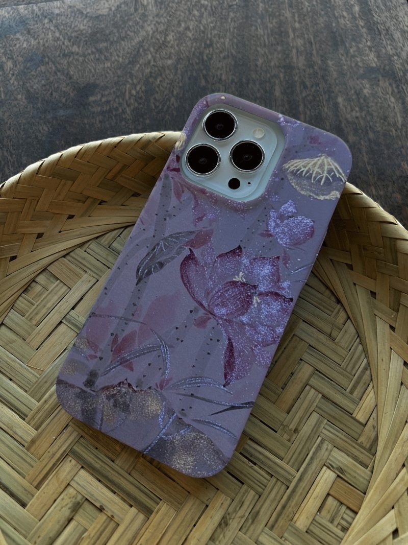 Chinoiserie LuckyPurpleLotusPhoneCase2