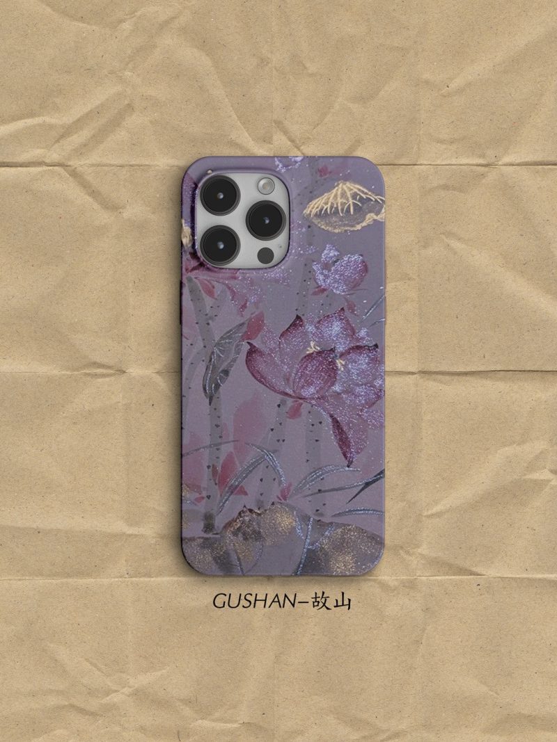 Chinoiserie LuckyPurpleLotusPhoneCase3