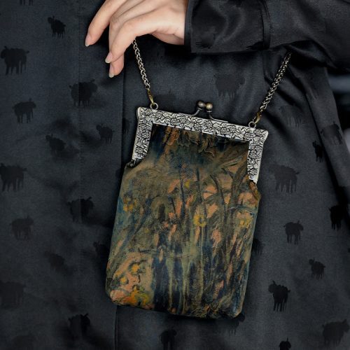 Chinoiserie LuxuryFlowerSilkFrameClutchBag5