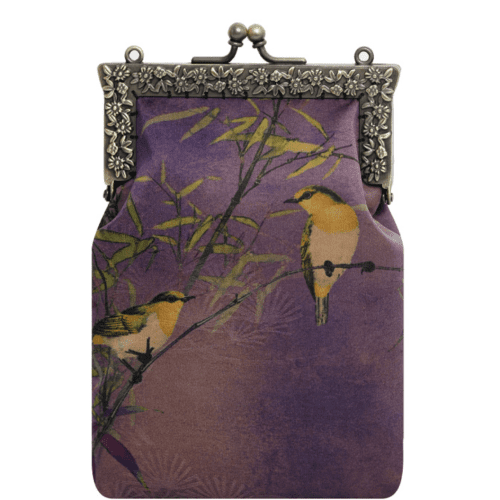 Chinoiserie Luxury Flower Silk Frame Clutch Bag5