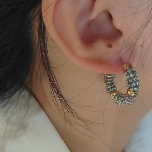 Chinoiserie MIYUKISeedBeadedHoopEarrings4