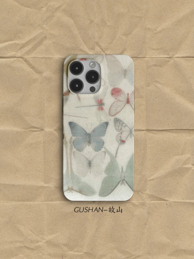 Chinoiserie MeticulousPaintingButterflyPhoneCase1