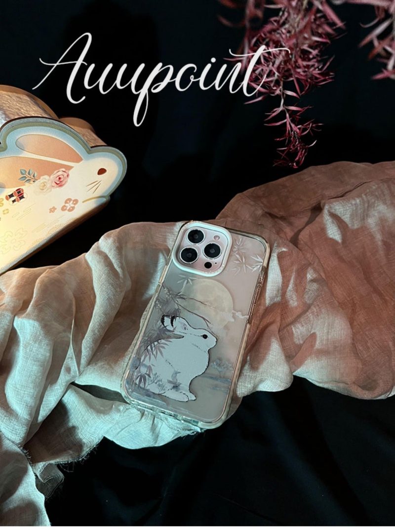 Chinoiserie MoonRabbitPrintedPhoneCase1