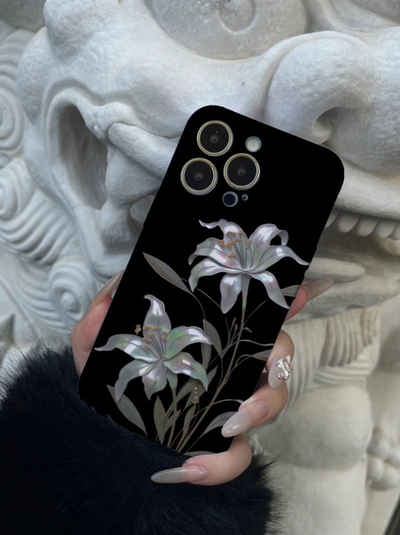 Chinoiserie MoonlightFlowerPrintedPhoneCase10