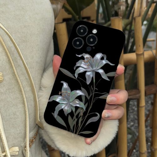 Chinoiserie MoonlightFlowerPrintedPhoneCase8