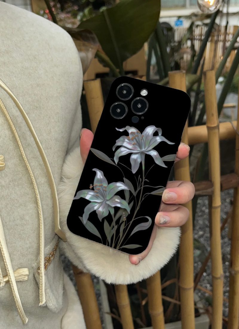 Chinoiserie MoonlightFlowerPrintedPhoneCase8