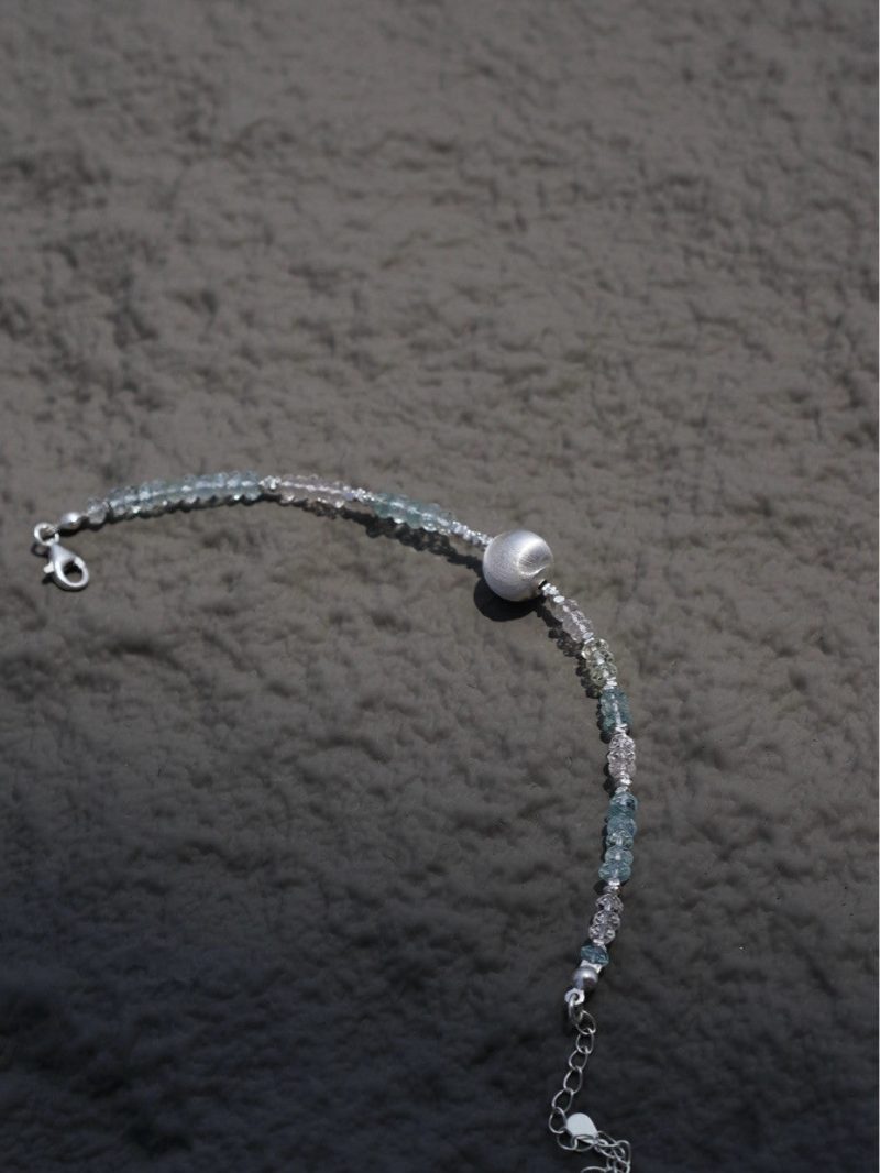 Chinoiserie MoonlightMorganiteBeadedBracelet4