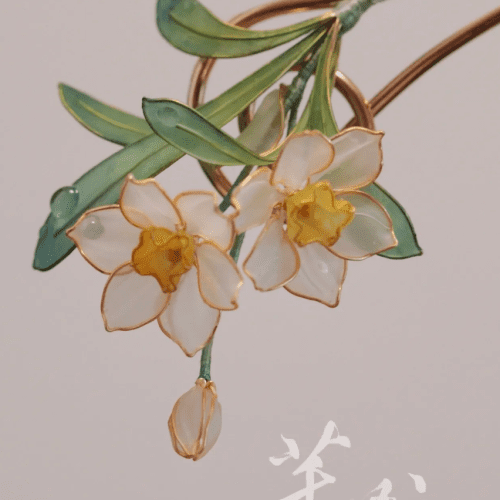 Chinoiserie NarcissusHairpin4