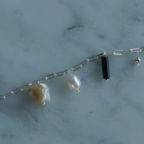 Chinoiserie NaturalBlackAgatePearlBracelet7