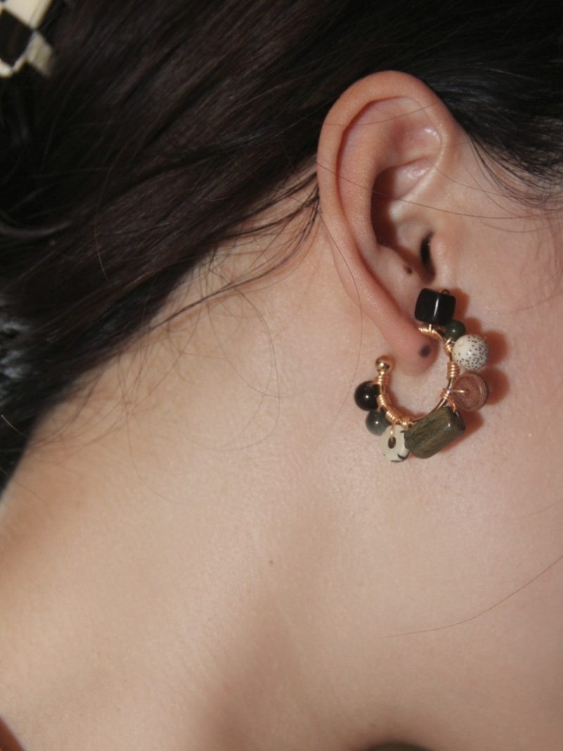 Chinoiserie NaturalBodhiSeedsHoopEarrings3