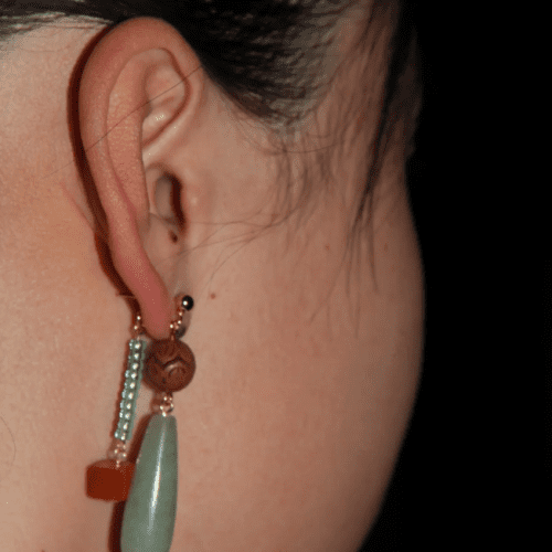 Chinoiserie NaturalJadeBeadedDropEarrings2