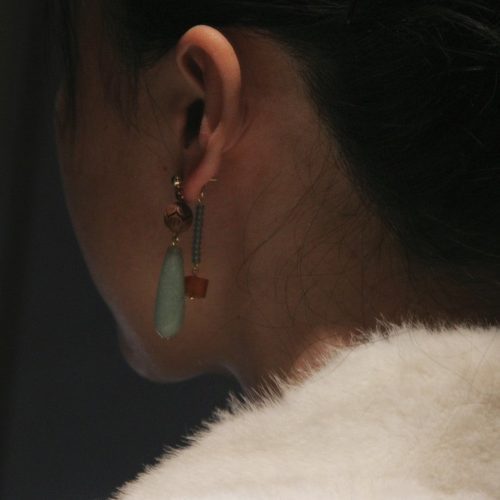 Chinoiserie NaturalJadeBeadedDropEarrings5