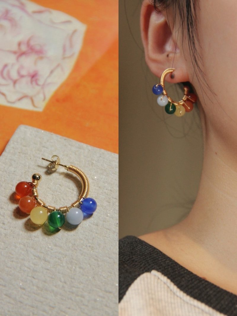 Chinoiserie NaturalJadeColorfulHoopEarrings1 f9673ed7 0e1e 4ac4 b611 ebbd5a13e128