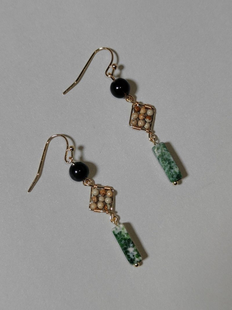 Chinoiserie NaturalJadeGreenDangleEarrings1