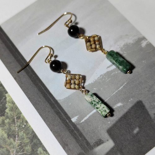 Chinoiserie NaturalJadeGreenDangleEarrings4