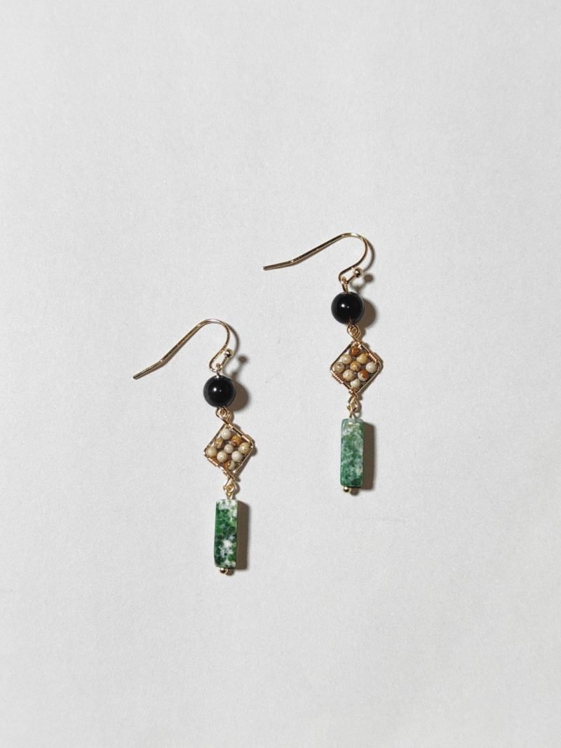 Chinoiserie NaturalJadeGreenDangleEarrings6