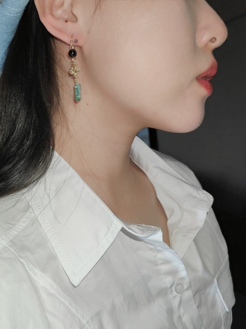 Chinoiserie NaturalJadeGreenDangleEarrings8