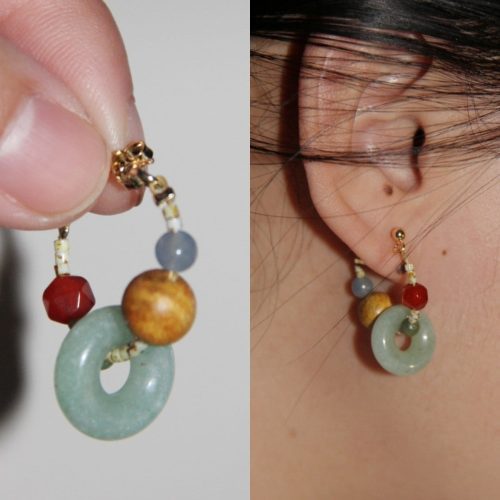 Chinoiserie NaturalJadeHoopEarrings1