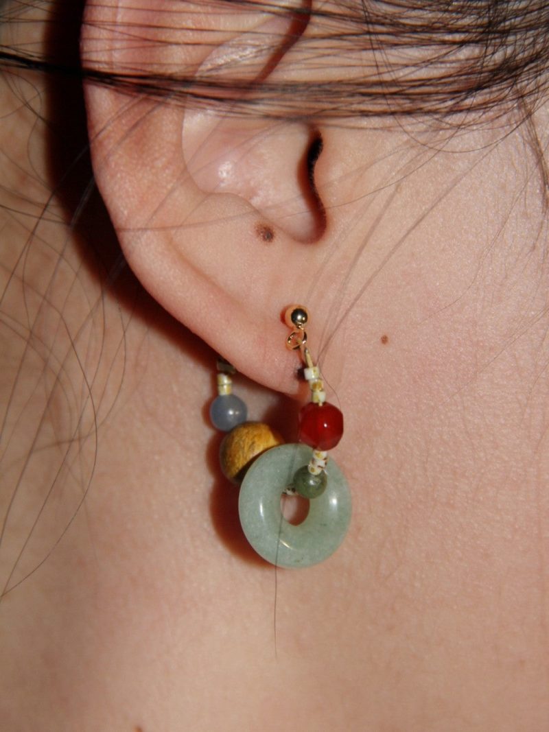 Chinoiserie NaturalJadeHoopEarrings4