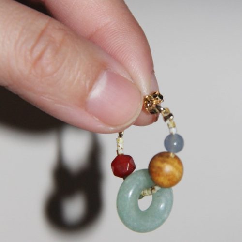 Chinoiserie NaturalJadeHoopEarrings5