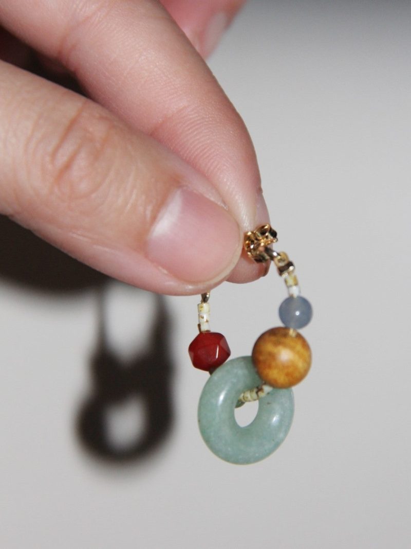 Chinoiserie NaturalJadeHoopEarrings5