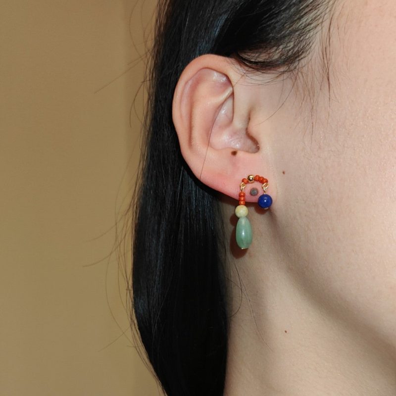 Chinoiserie NaturalJadeLazuliDangleEarrings2