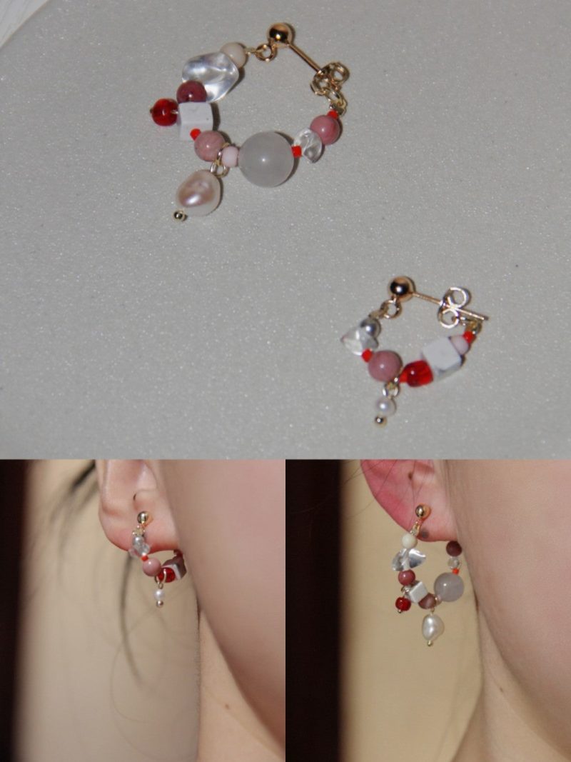 Chinoiserie NaturalJadePinkBalletGirlEarrings1