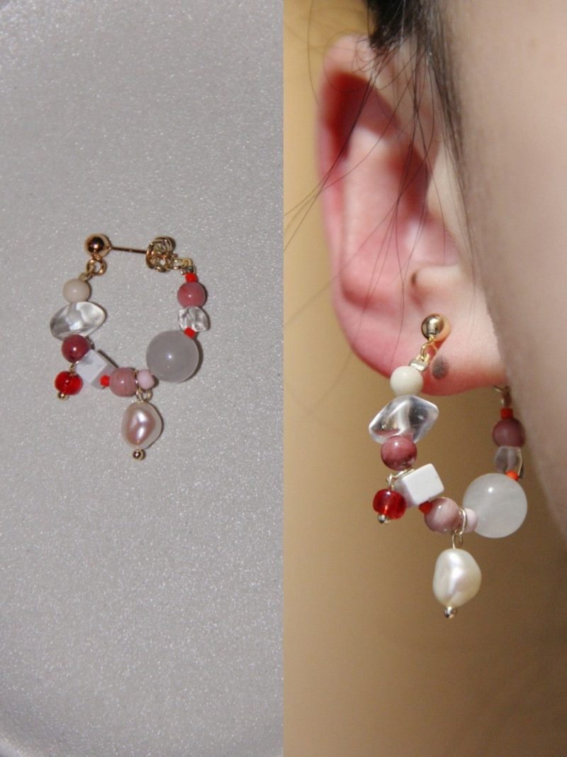 Chinoiserie NaturalJadePinkBalletGirlEarrings2