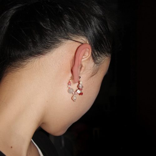 Chinoiserie NaturalJadePinkBalletGirlEarrings5