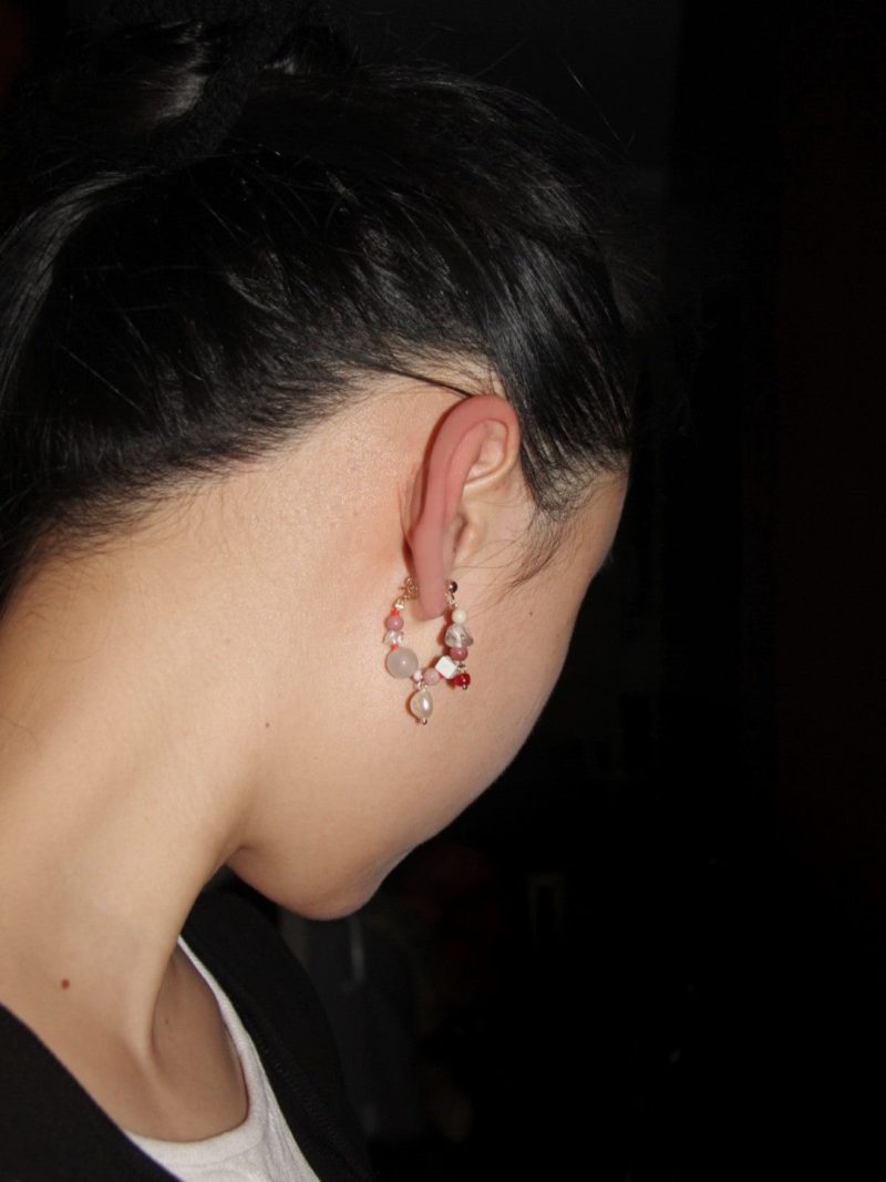 Chinoiserie NaturalJadePinkBalletGirlEarrings5