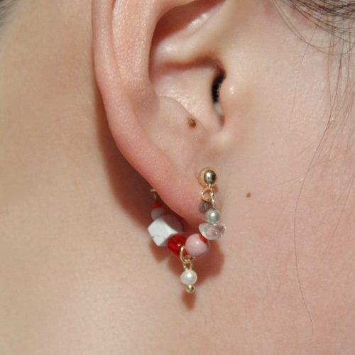 Chinoiserie NaturalJadePinkBalletGirlEarrings9