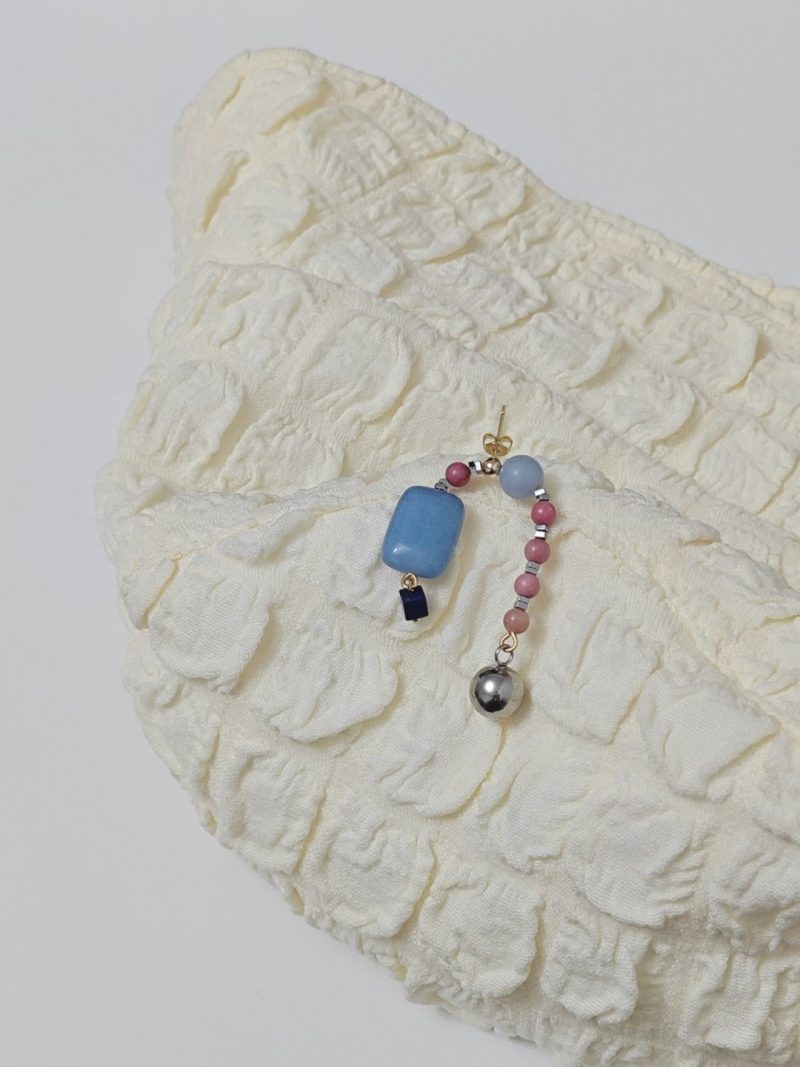 Chinoiserie NaturalJadePinkBlueBeadedDropEarrings2