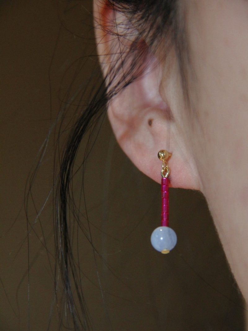 Chinoiserie NaturalJadePinkBlueMiniBeadedEarrings2