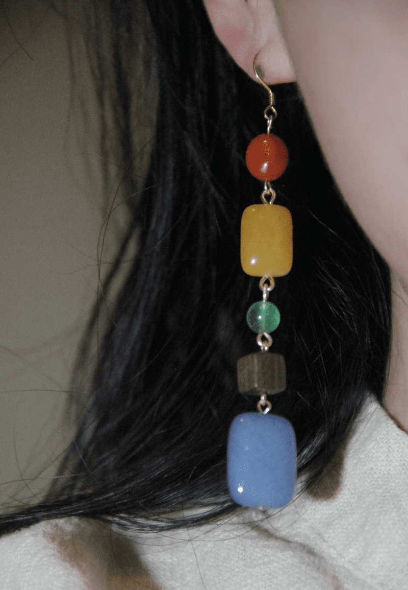 Chinoiserie NaturalJadeRainbowCandyDropEarrings1