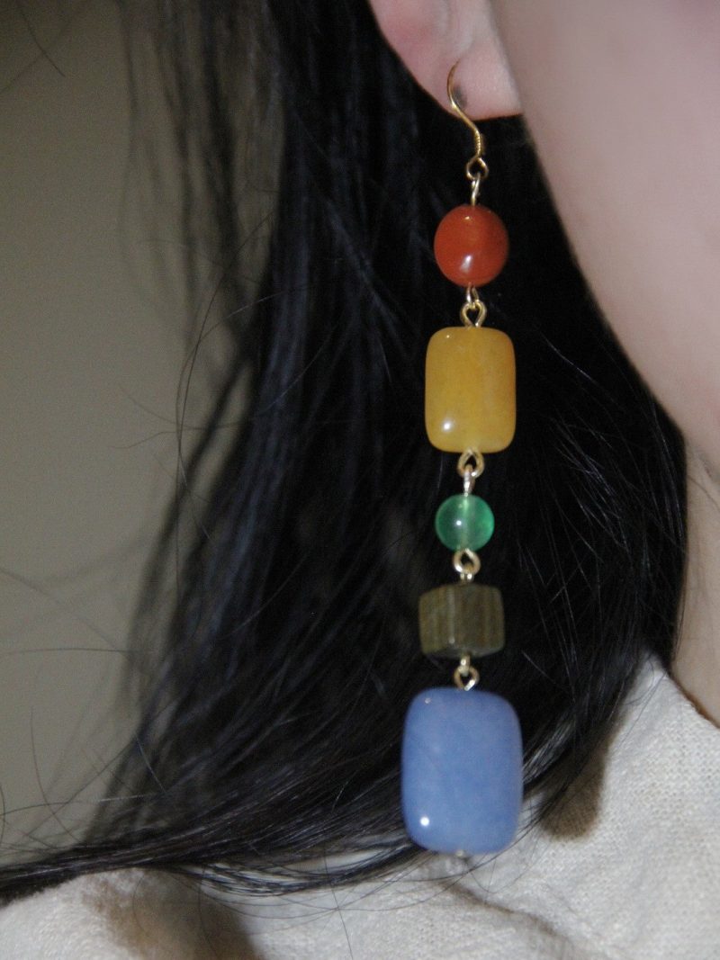 Chinoiserie NaturalJadeRainbowCandyDropEarrings8