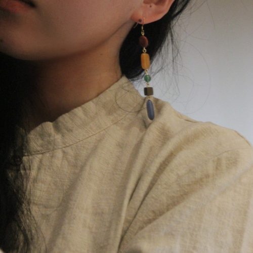 Chinoiserie NaturalJadeRainbowCandyDropEarrings9