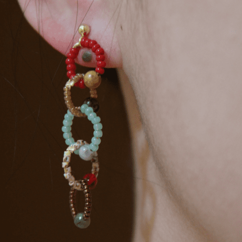 Chinoiserie NaturalJadeRedEarrings3