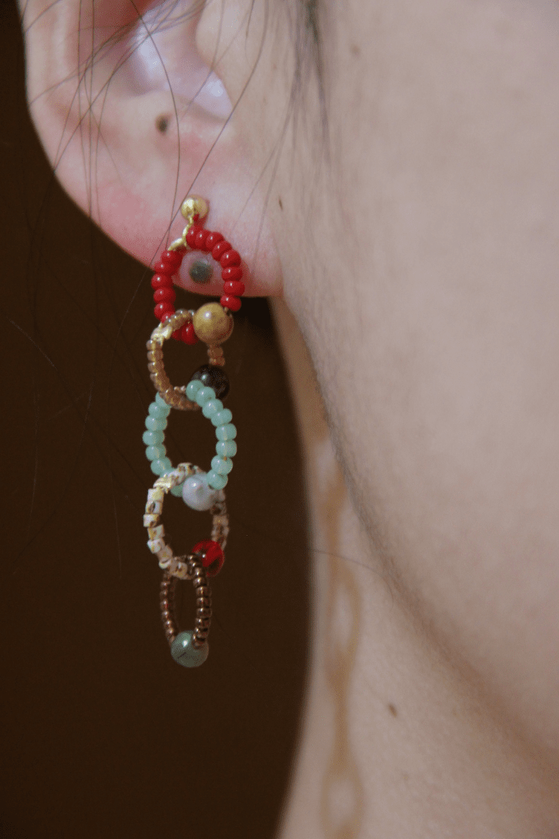 Chinoiserie NaturalJadeRedEarrings3