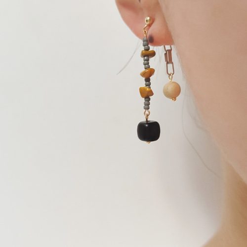 Chinoiserie NaturalJadeSandalwoodDangleEarrings3