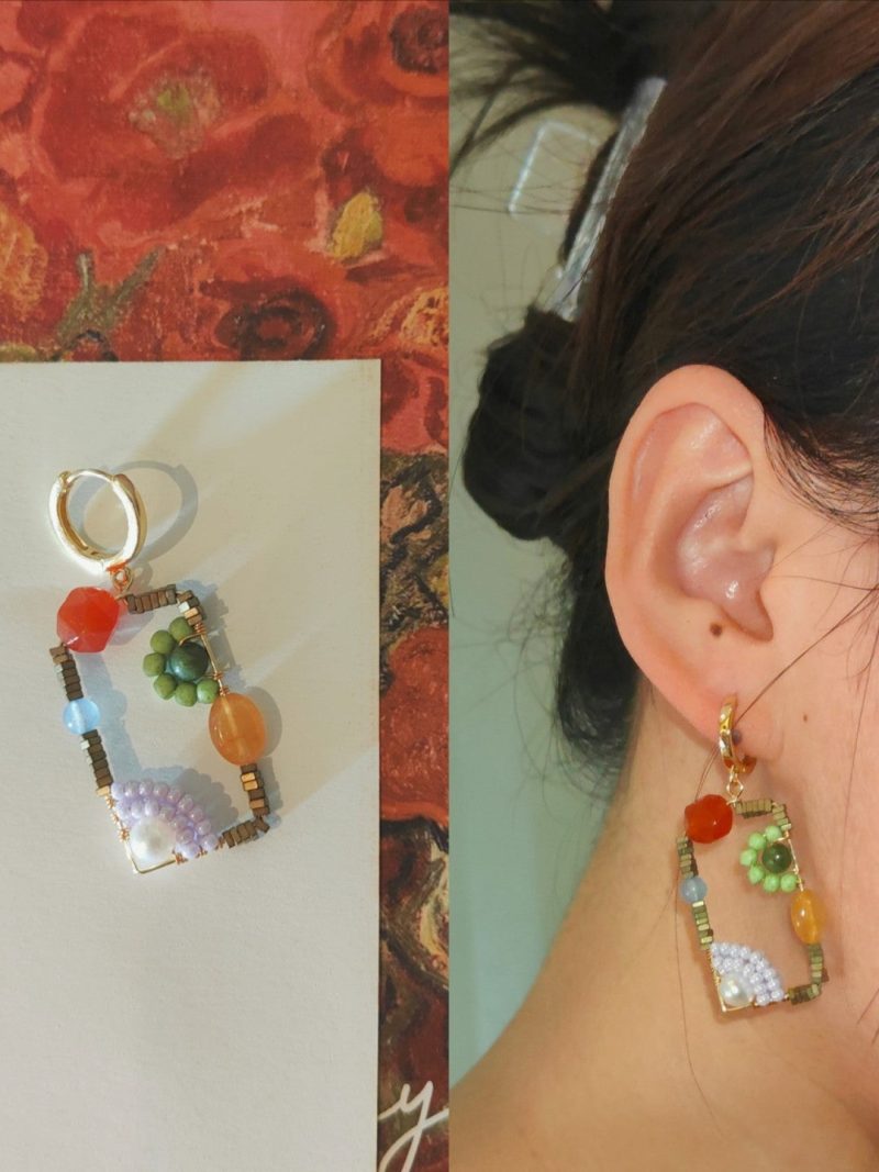 Chinoiserie NaturalJadeSquareEarrings1