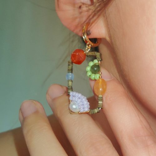 Chinoiserie NaturalJadeSquareEarrings4