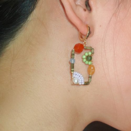 Chinoiserie NaturalJadeSquareEarrings5